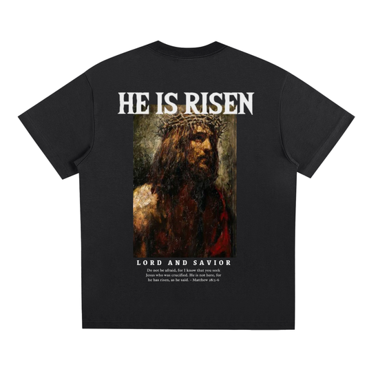 He Is Risen Shirt - Black